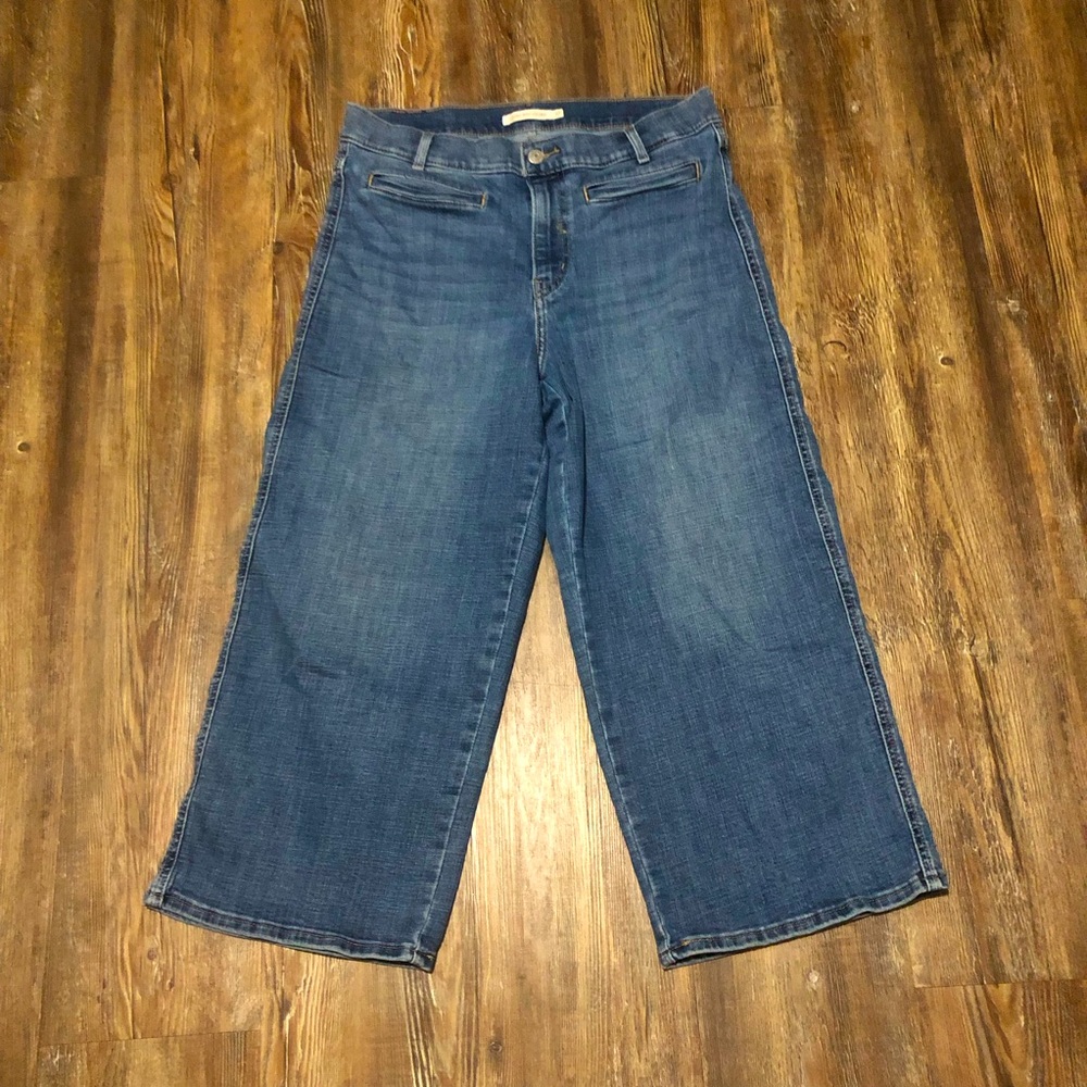 Levi's Jeans Women's 10 Classic Wide Leg Cropped High Rise Retro Denim Classic